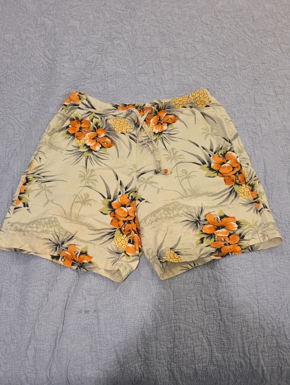 Tommy Bahama 100% Silk Tropical Print Drawstring Shorts - Women’s Size 4!